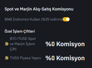 BNB Komisyon İndirimi