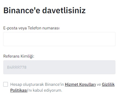 Binance referans kodu B4RRR778 $100 ve %40 indirim